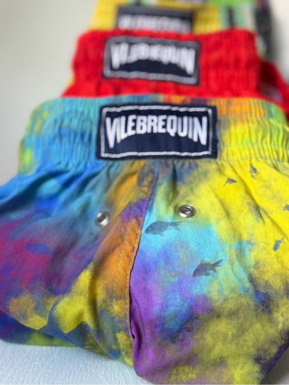 Vilebrequin Men Rainbow Tie-Dye Swim Shorts